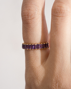 Amethyst Half Eternity Band