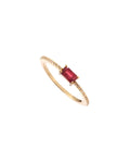 Anillo Rubí con Diamantes Pavé