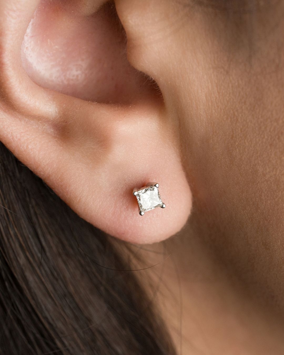 Aretes Lab Diamonds Corte Princesa 1.05ct