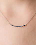 Collar Barra de Zafiros