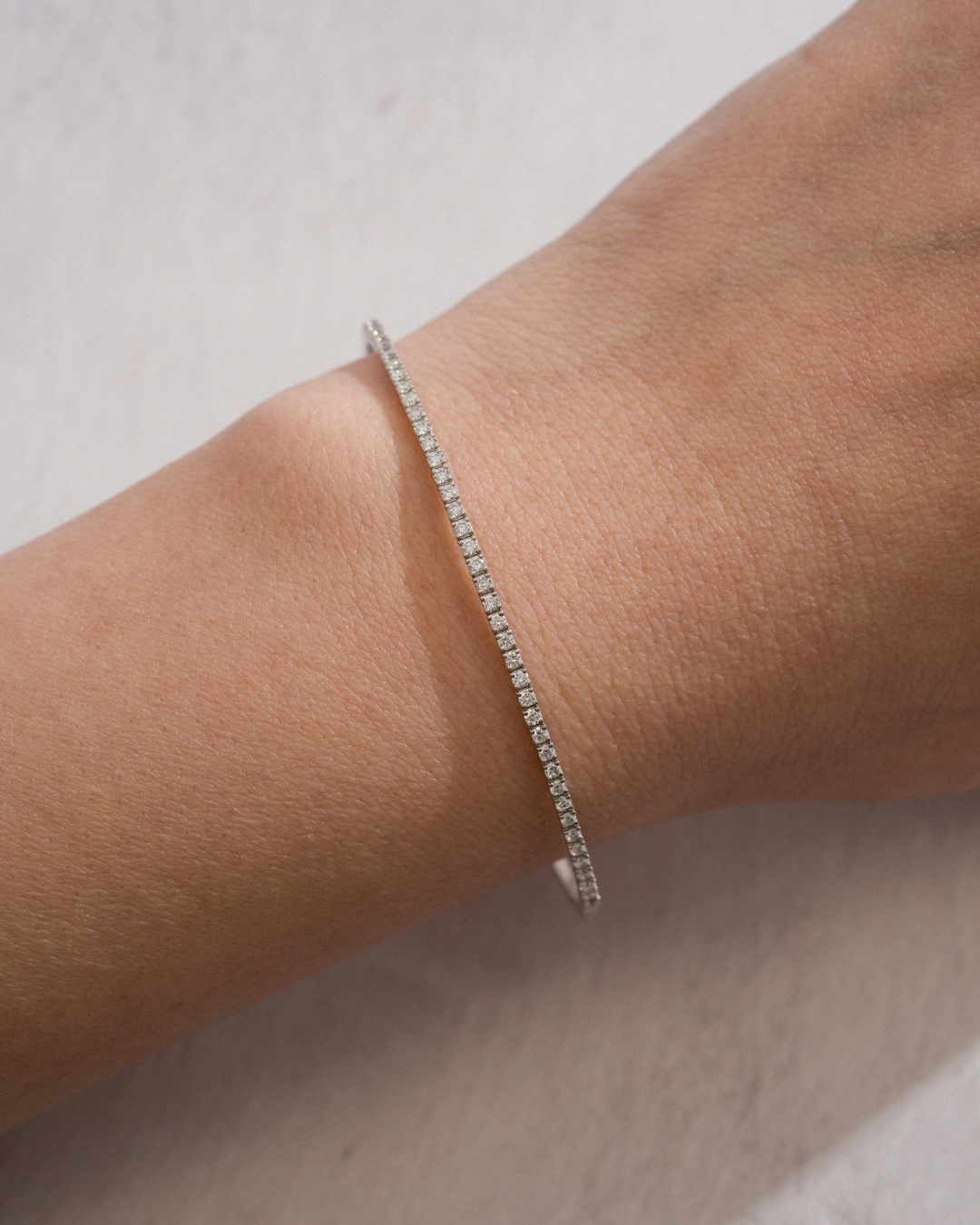 Half Lab Diamond Tennis Bangle