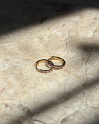 Ruby & Diamond Pavé Huggies