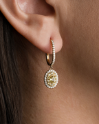 Yellow Sapphire Diamond Drop Earrings