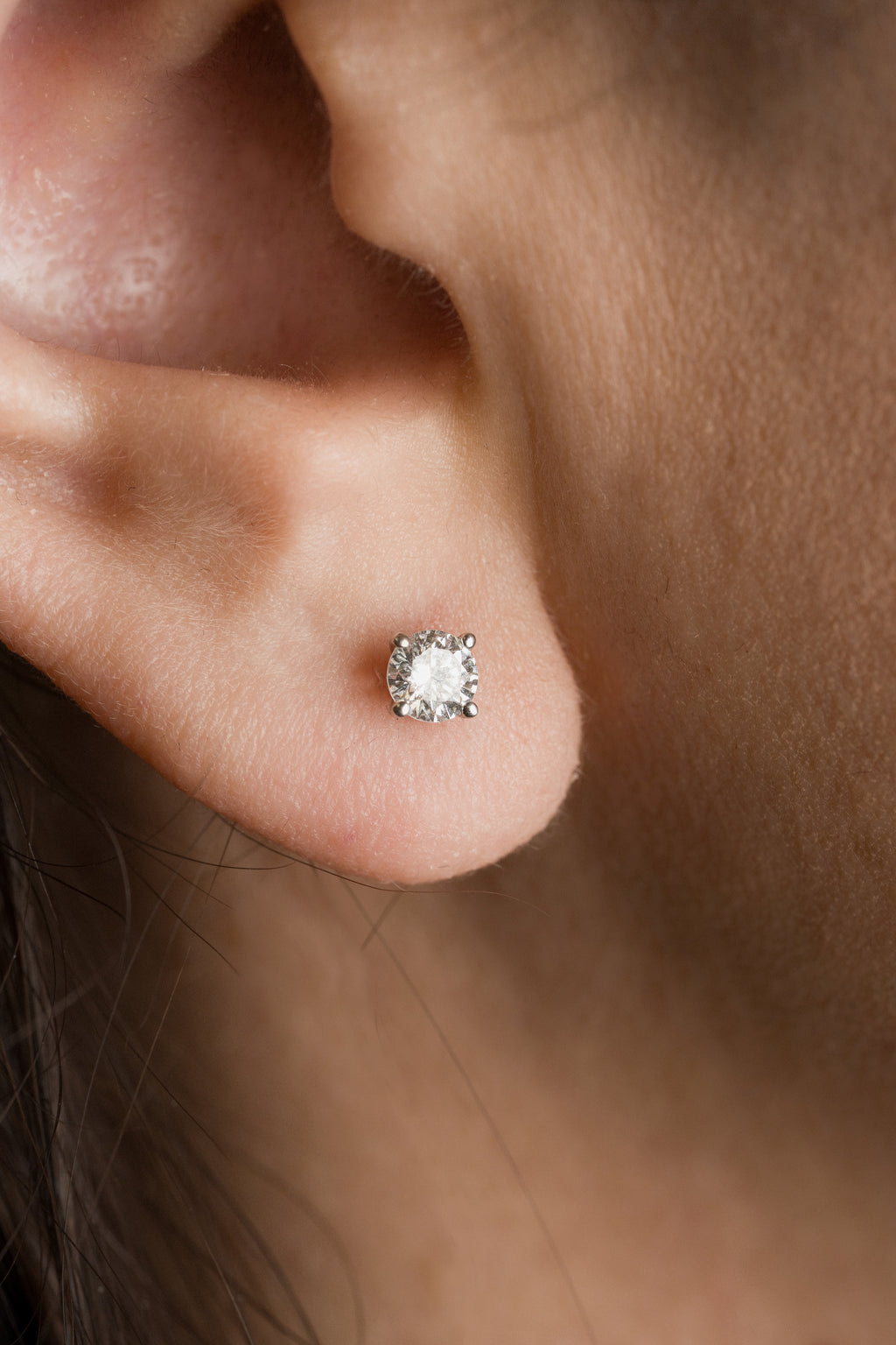 Aretes corte redondo lab diamond