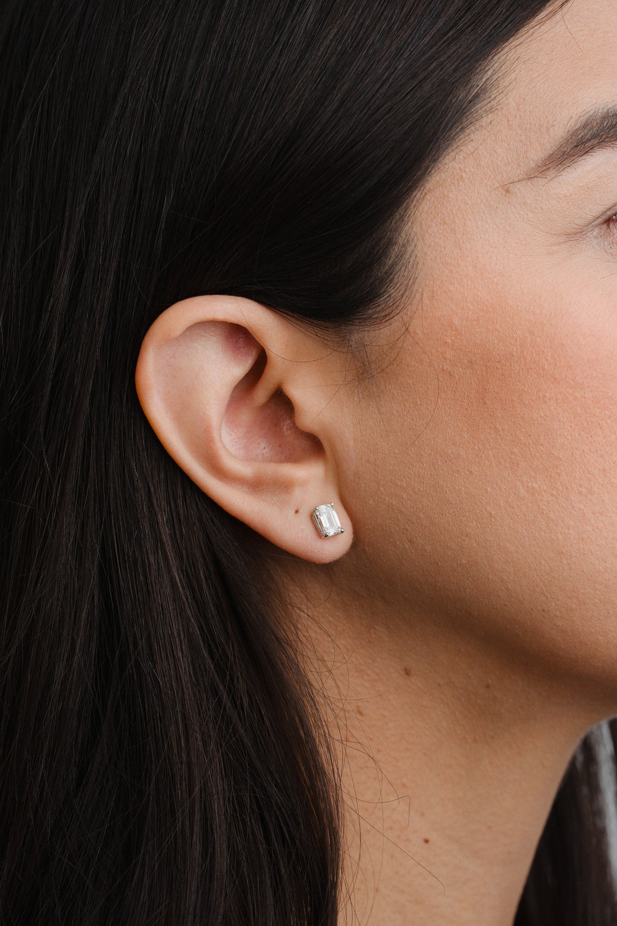 Emerald Lab Diamond Studs