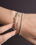 Half Diamond Tennis Bangle